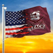 American Mike Leach Pirate Bulldog Flag Mississippi State Pirate Flag Indoor Outdoor
