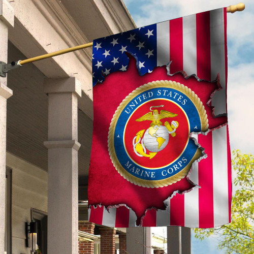 USMC Emblem American Flag Patriotic Flags For Sale Fourth Of July Decoration Ideas