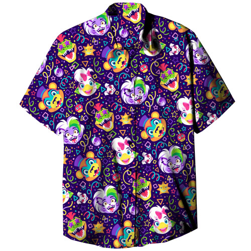 FNAF Button up Shirt FNAF Hawaiian Shirt Summer Shirt for Men Women
