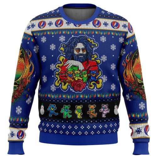 Ugly Christmas Sweater, Xmas Ugly Sweater, Grateful Dead Shirt, Jerry Garcia Shirt, Christmas Gift, Unisex Sweater, Kids Sweatshirt