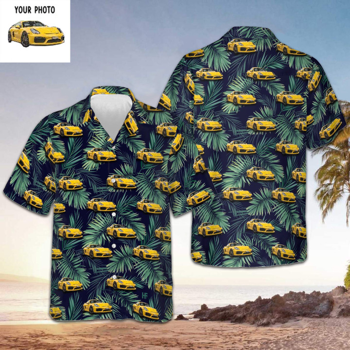 Custom Photo Car Hawaiian Shirt Tropical Print Personalized Gifts For Car Lovers