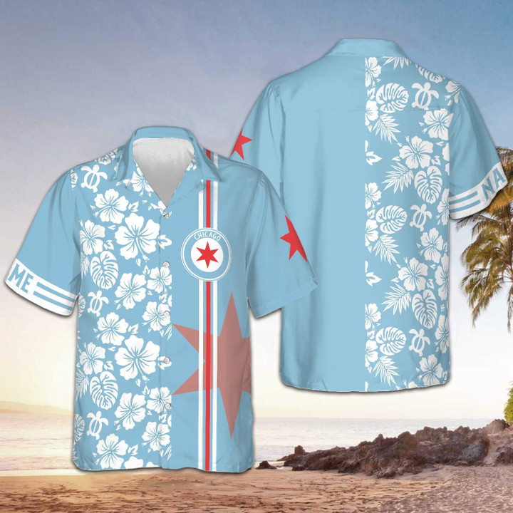 Personalized Chicago Hawaiian Shirt Flower Personalized Unique Chicago Gifts