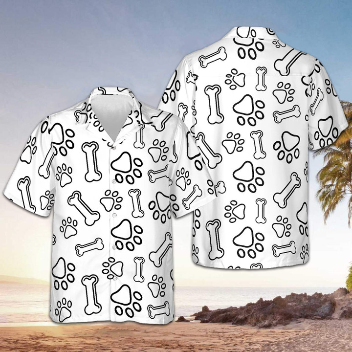 Dog Paw Bone Hawaiian Shirt For Dog Lovers Owners Gift Ideas For Him Her