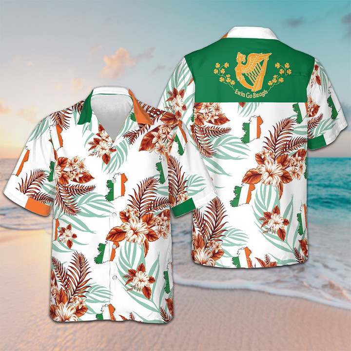 Erin Go Bragh Ireland Flag Forevers Hawaiian Shirt Summer Short Sleeve Shirts Gifts For Patriot