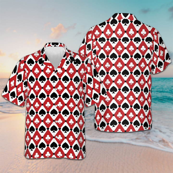 Casino Gambling Poker Hawaiian Shirt Mens Button Up Shirts Summer Gifts For Poker Lovers