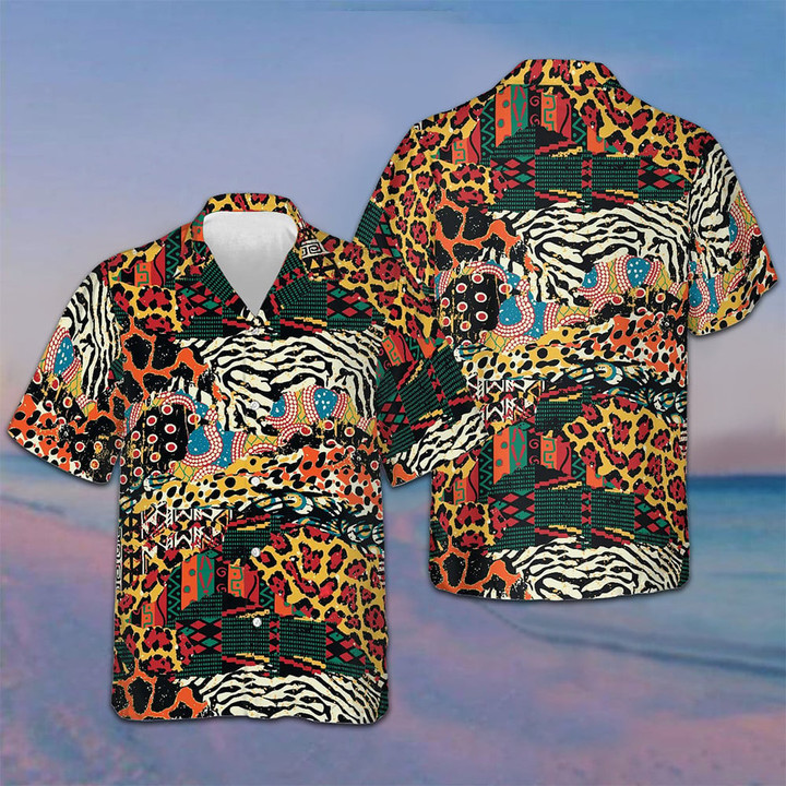 Traditional African Mixed Animal Skin Hawaiian Shirt Best Mens Summer Shirts Gift Ideas