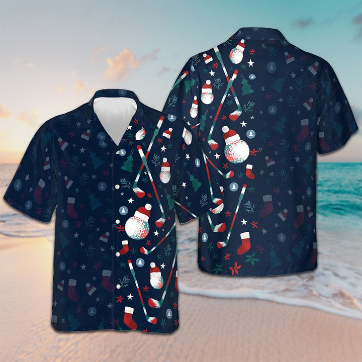 Christmas Golf Hawaiian Shirt Golf Lover Summer Shirts Men Gifts For Christmas 2023