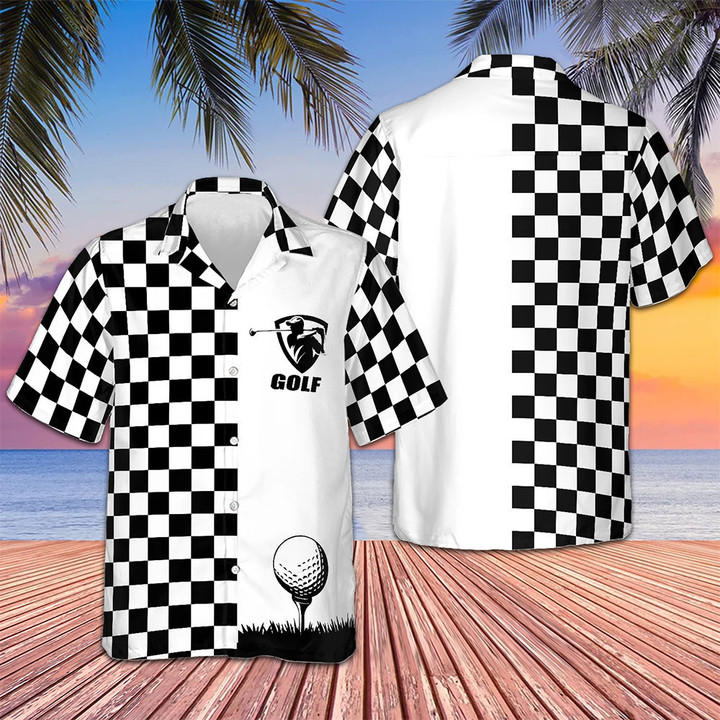 Golf Checkerboard Hawaiian Shirt Gifts For Golfers Who Have Everything
