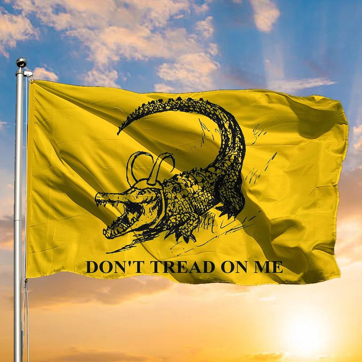 Alligator Loki Dont Tread On Me Flag Variant Alligator Loki Merch Lacoste Gadsden Flag