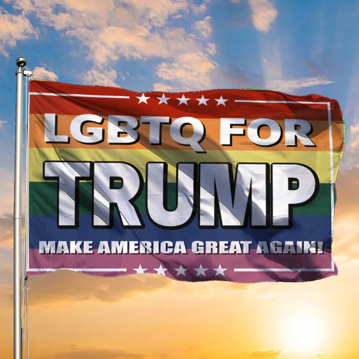LGBTQ For Trump Make America Great Again Flag Trump Keep America Great Flag Garden Flag Decor
