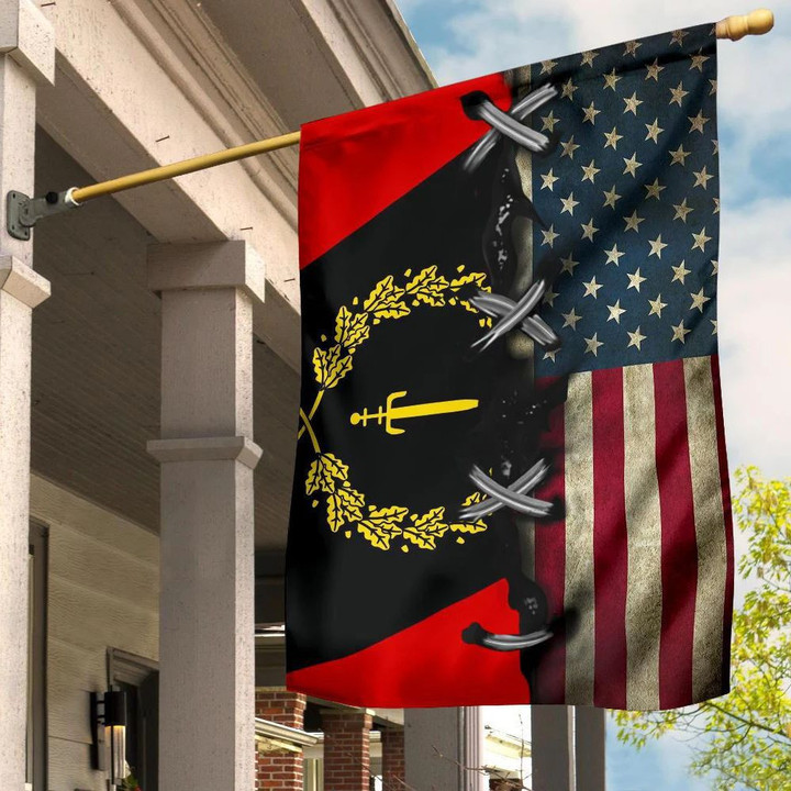 Black American Heritage Flag 1967 And American Flag Old Retro Black African American