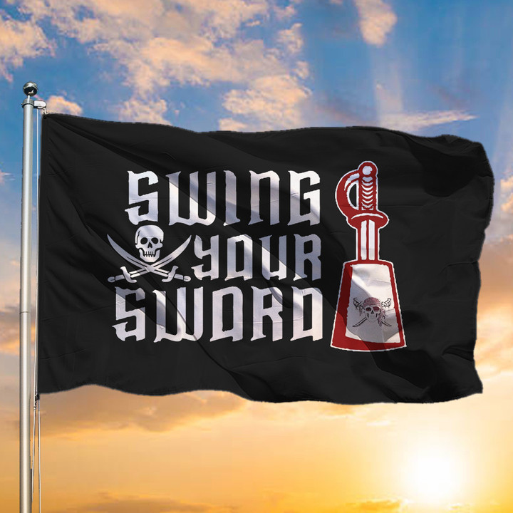 Mike Leach Pirate Swing Your Sword Flag Pirate Flag For Boat Decorations
