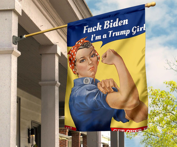 Fuck Joe Biden Flag Fuck Biden I'm A Trump Girl Anti Biden Meme Merch For Trumper