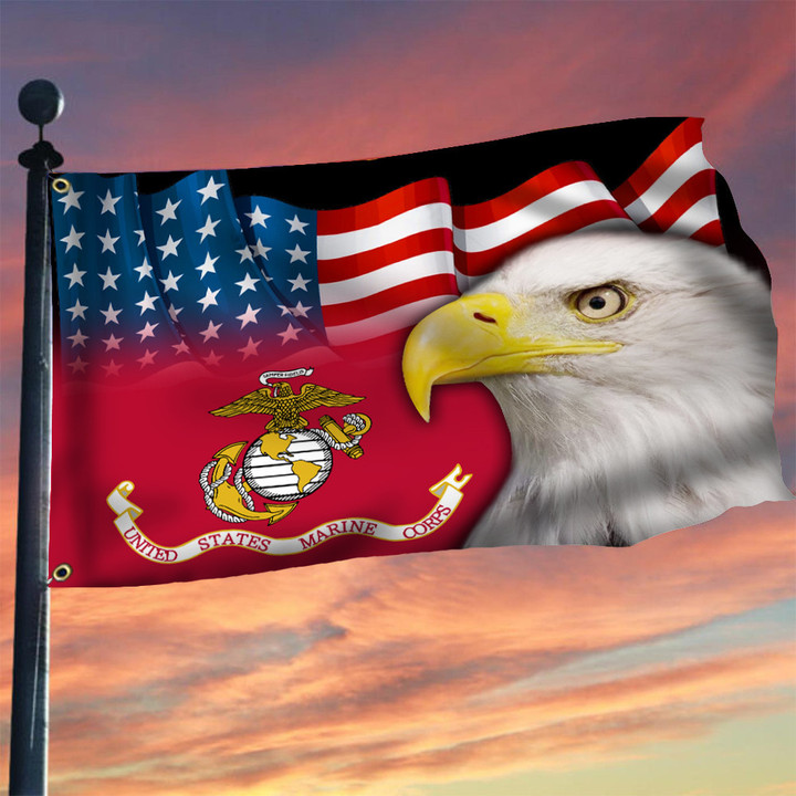 American Eagle United States Marine Corps Flag USMC Patriotic Flag Independence Day 2023