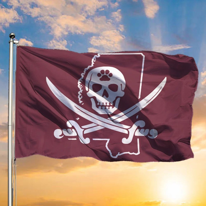 Mississippi State Pirate Flag Leach Pirate Lawn Flag Outdoor Decor T