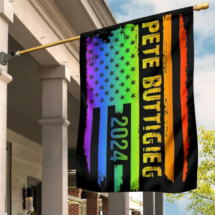 Pete Buttigieg 2024 Flag Gay Presidential Support Flag Front Door Decor Ideas
