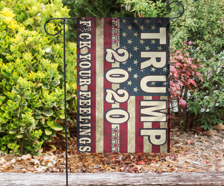 Donald Trump Fuck Your Feelings Old Retro US Flag For Trump Supporter Wall Holiday Decorative
