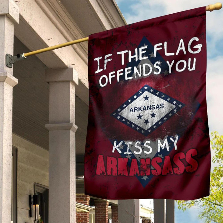 If The Flag Offend You Kiss My Arkansass Flag Patriotic Decoration Farmhouse Decor