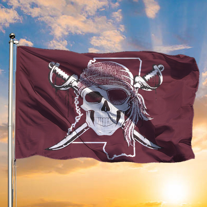 Mississippi State Pirate Flag Mike Leach Pirate Flag Skull And Cross Sword Flag
