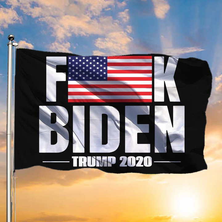 Fuck Biden American Flag Vote For Trump 2020 Flag Anti Joe Biden Gift Outdoor Hanging Decor