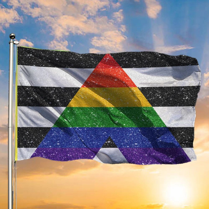 Straight Ally Flag Support Gay Rainbow Social Justice Straight Alliance New Pride LGBT Flag