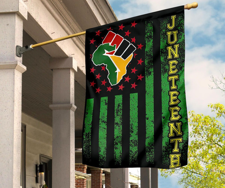 Juneteenth African American BLM Flag For Juneteenth Holiday Outdoor Decorative