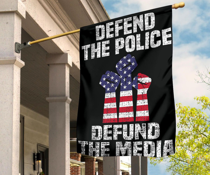Power Fist America Defend The Police Defund The Media Flag Support Police Law Enforcement