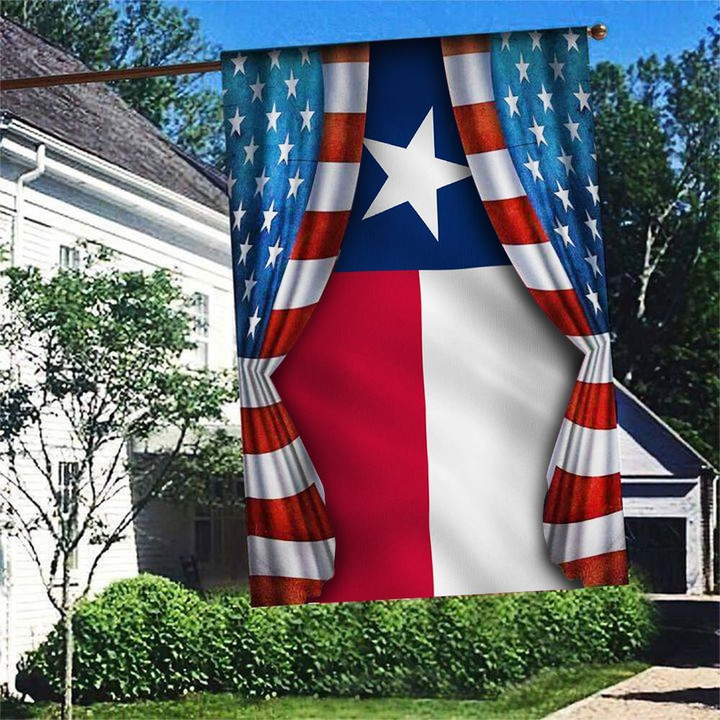 Texas Flag Inside American Flag Unique Patriotic Proud Texan Home Decor Outdoor Hanging