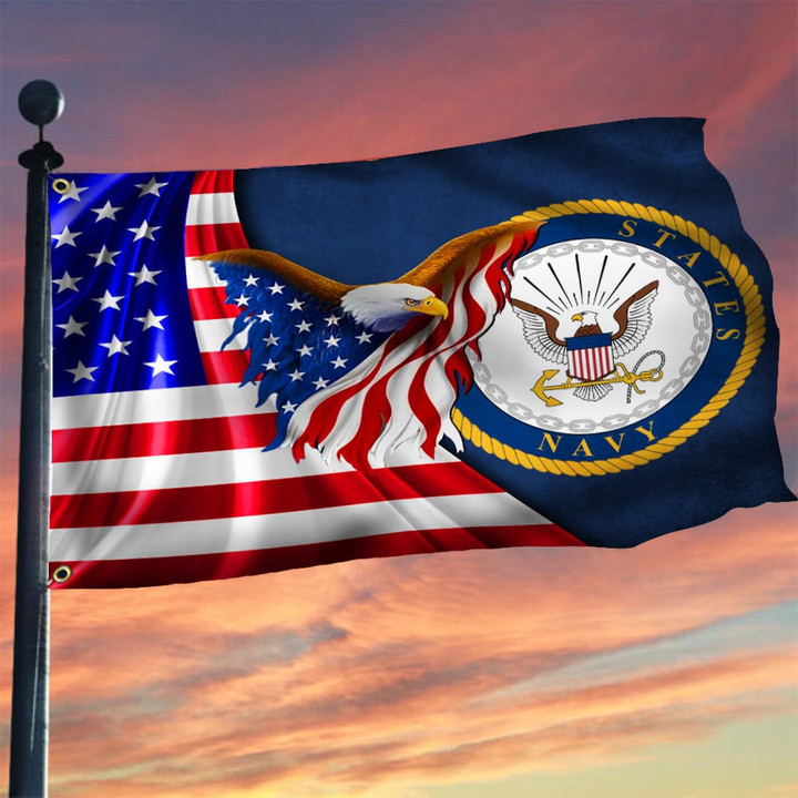 American Eagle United States Navy Flag US Military Patriotic Flags For Sale USN Emblem