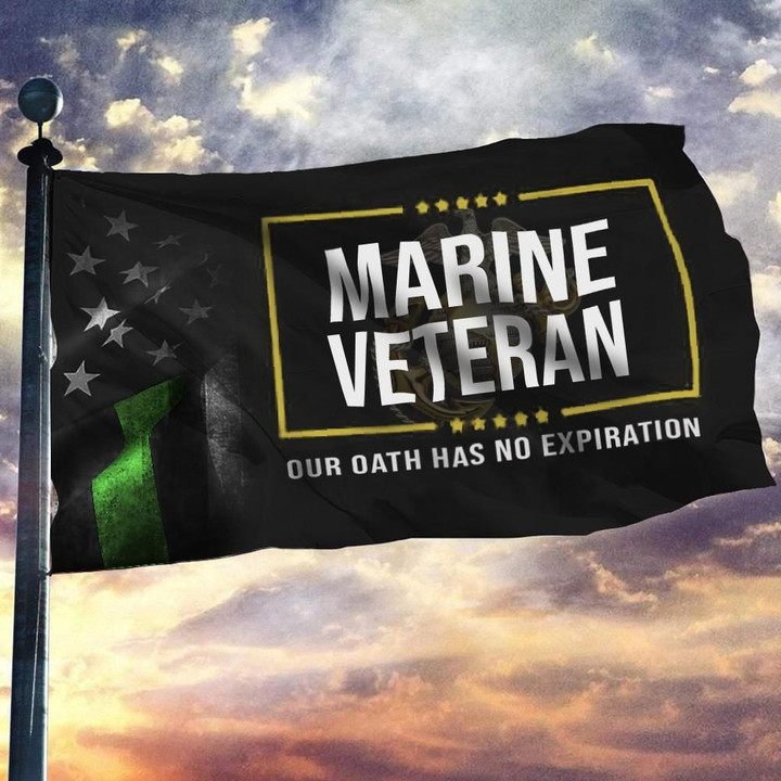 Marine Veteran Flag Honor US Marine Corps Veteran Gift Yard Outdoor Decorative
