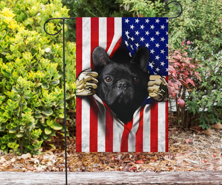 Frenchie American Flag Fourth Of July Flag Patriotic Gift For Dog Lovers