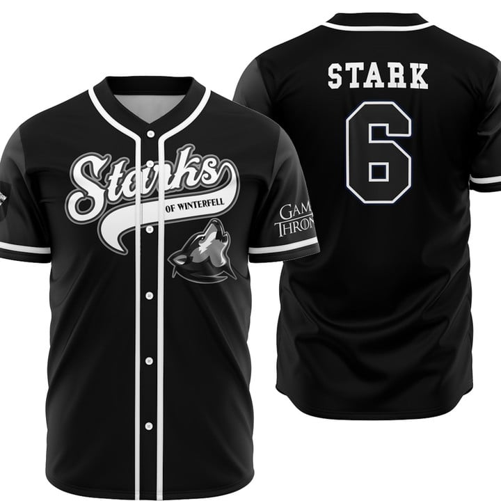 Game of Thrones Gifts, Custom Baseball Jersey, House Starks Shirt, Game of Thrones Costume, Personalized Gift for Kids