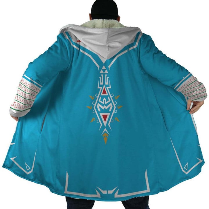 Gamer Shirt, Winter Coat, Legend of Zelda, Zelda Korok, Hooded Coat, Zelda Hooded Cloak, Breath of Wild, Fleece Jacket