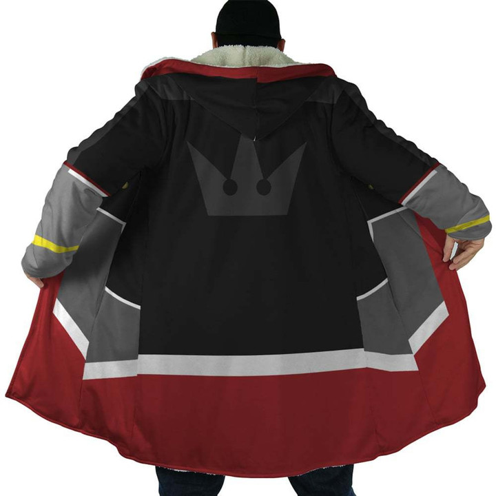 Winter Coat, Video Game Shirt, Kingdom Hearts Shirt, Hooded Coat, Hooded Cloak, Kingdom Hearts Hooded Cloak, Fleece Jacket