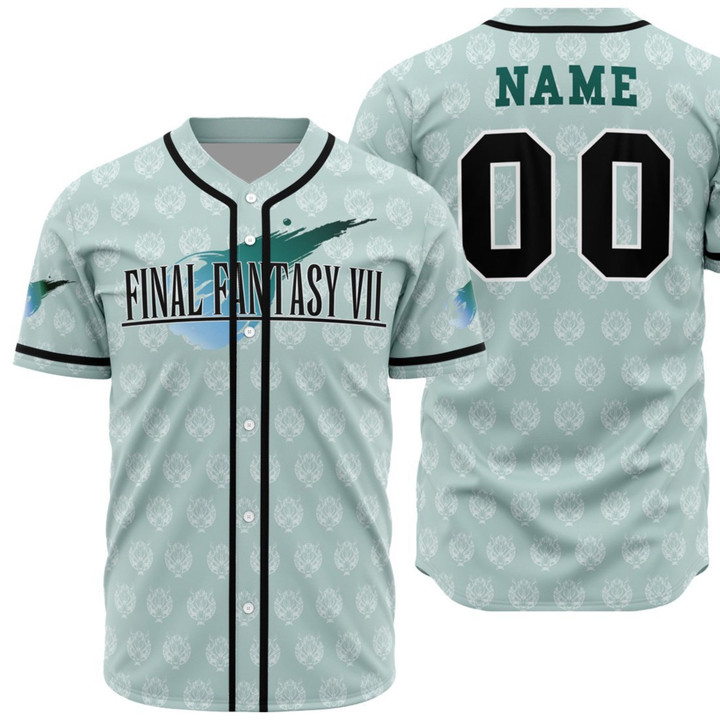 Gamer Shirt, Custom Baseball Jersey, Final Fantasy 7, Cloud Strife Final Fantasy Jersey Shirt, Video Games Personalized Gift