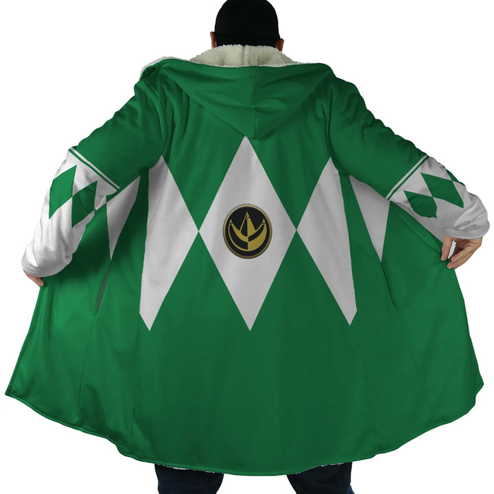 Winter Coat, Power Ragers Shirt, Green Ranger Cloak, Green Ranger Mighty Morphin, Fleece Jacket, Japanese Gifts