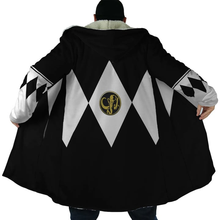 Winter Coat, Power Ragers Shirt, Black Ranger Cloak, Black Ranger Mighty Morphin, Fleece Jacket, Japanese Gifts