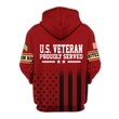 Premium Custom US Veteran Zip Up Hoodie VPVC609667, Gifts For US Veteran, Gifts For Veterans Day.