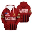 Premium Custom US Veteran Zip Up Hoodie VPVC609667, Gifts For US Veteran, Gifts For Veterans Day.