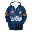 Premium Custom US Seabees Zip Up Hoodie VPVC609669, Gifts For Seabees Veteran, Gifts For Veterans Day.