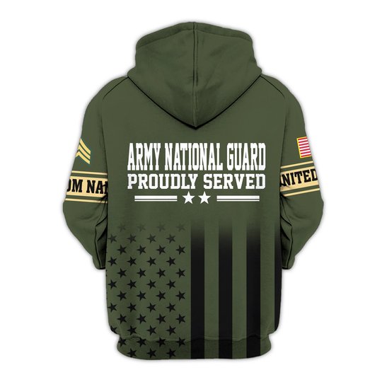 Premium Custom Army National Guard Zip Up Hoodie VPVC609668, Gifts For Army National Guard Veteran, Gifts For Veterans Day.