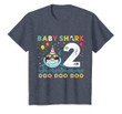 Kids Baby Shark Shirt Toddler 2nd birthday 2 Year Old Boy or Girl