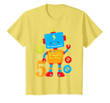 Kids 5th Birthday Robot Gears Party Gift T-Shirt