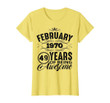 Womens February Woman T shirt 1970 49th Birthday Gift Decorations