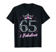 Womens 65 And Fabulous 1954 65Th Birthday Gift T-Shirt
