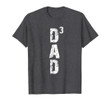 Mens Dad 3 T-Shirt Vintage Style Tee Shirt Gift For Dad Of Three