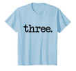 Kids 3 Years Old three.  Third Birthday Gift T-Shirt for Boys