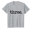Kids 3 Years Old three.  Third Birthday Gift T-Shirt for Boys