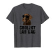 Mens Coolest Lab Dad T Shirt Funny Chocolate Labrador Dad Shirt