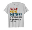 Mens Papaw Knows Everything Christmas gifts T-Shirt